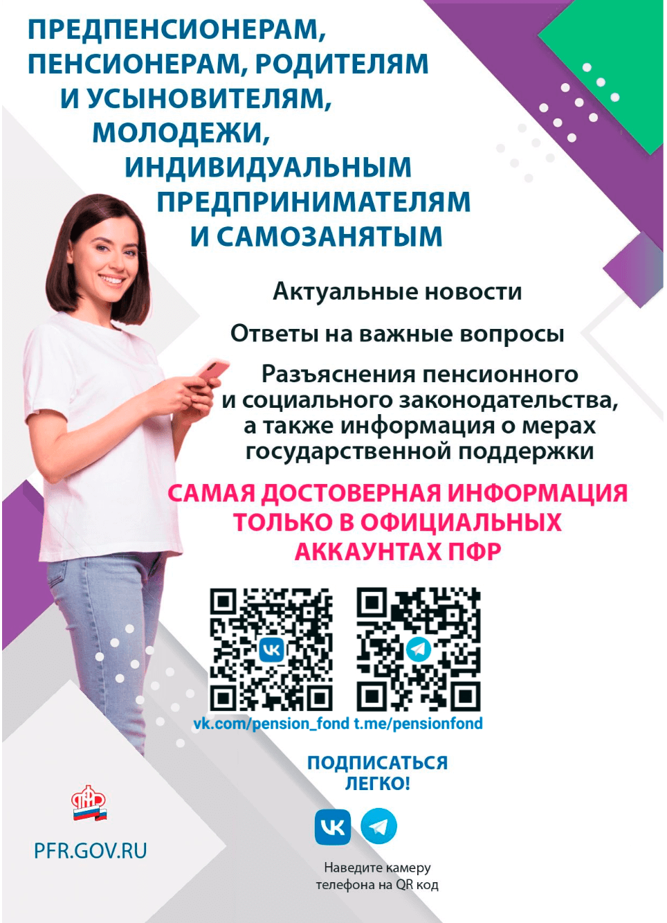 Актуальная информация от ПФР — КЦСОиР 